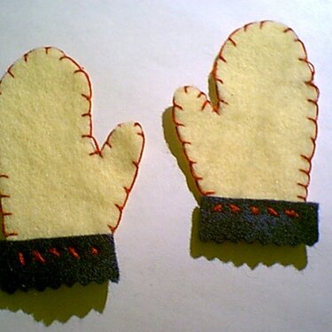 Handsewn Felt Mittens