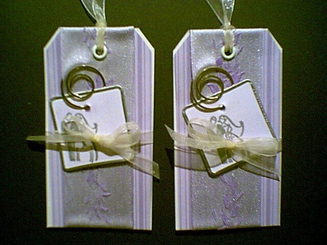 Lavender &amp; Silver wedding tags