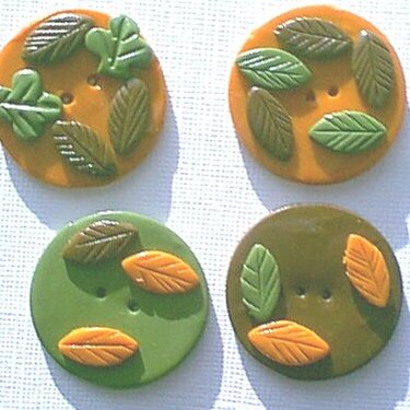 Fall clay buttons