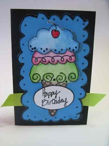 Happy Birthday Card (QKD Stamps)