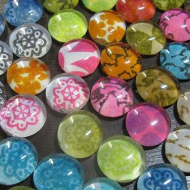 Glass Marble Magnets (QKD stamps)