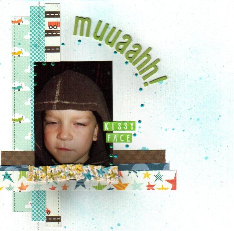 MUUAAHH! Kissy Face ( Scraptastic Club DT Project for february)