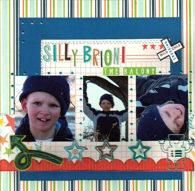Silly Brioni The Balony ( Scraptastic Club February Kit DT project # 1)