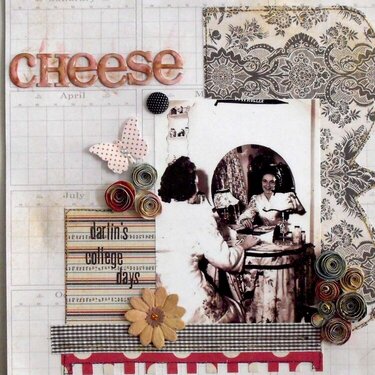 Cheese ( Darlin&#039;s College Days) Scraptastic Club DT project usin May Kit Classic Girl