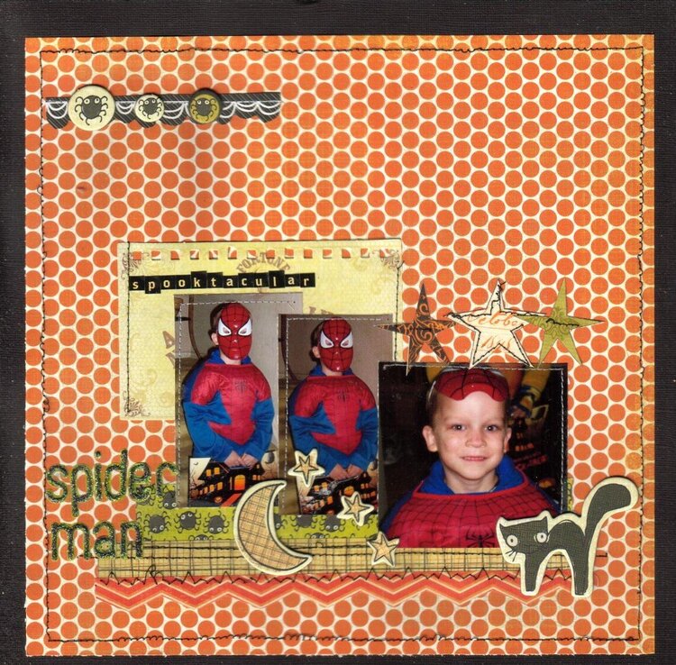 Spooktacular Spiderman ( DT Reveal # 2 Scraptastic Club Kit Nightmare On My Street)