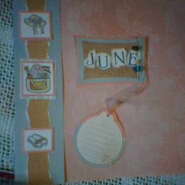 Side border,title and tag for the month of June.