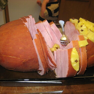 Thanksgiving Fail: Ham that turned out dry because we forgot about it!