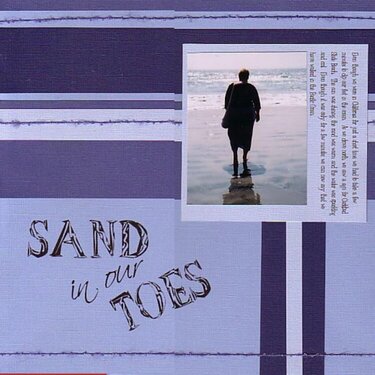 Sand in our toes