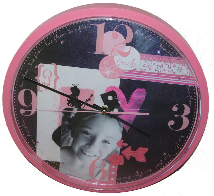 Queen of Pink Altered Clock