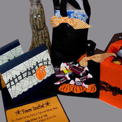 Halloween Goodie Bags and Party Invitations (2)