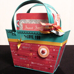 Valentine's Day Basket Purse with Accordion Mini-Book