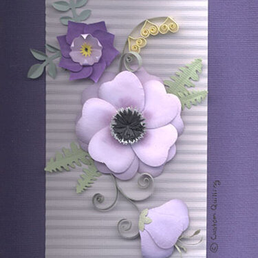 Quilled &amp;amp; Floral Punch Purple Passion