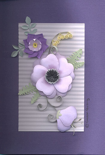 Quilled &amp;amp; Floral Punch Purple Passion