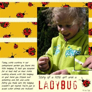 Little Girl and a Ladybug