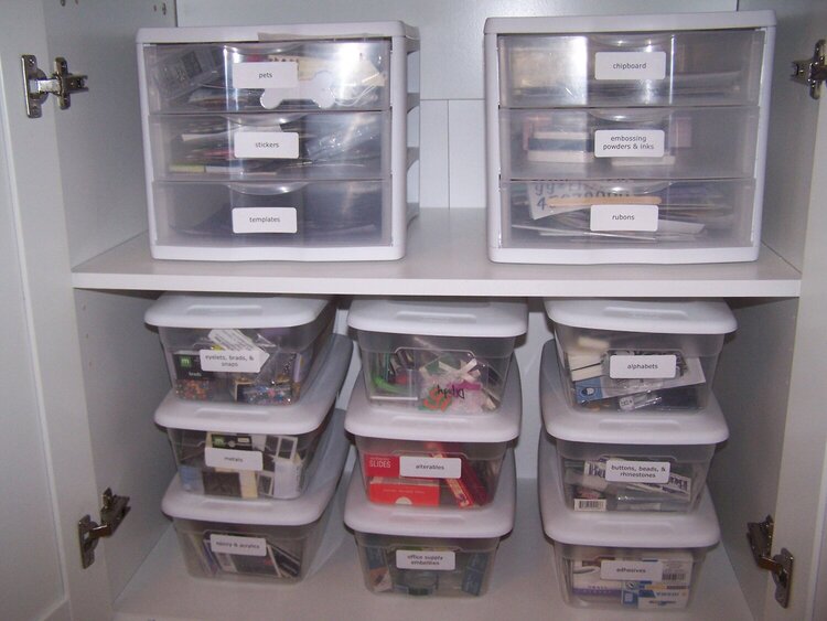 Inside Sizzix Station Cupboard BEFORE