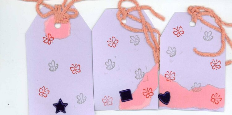 Purple and Pink Tags