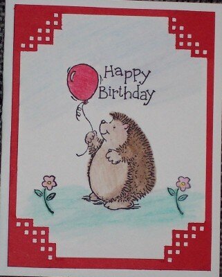 HedgeHog Birthday Card
