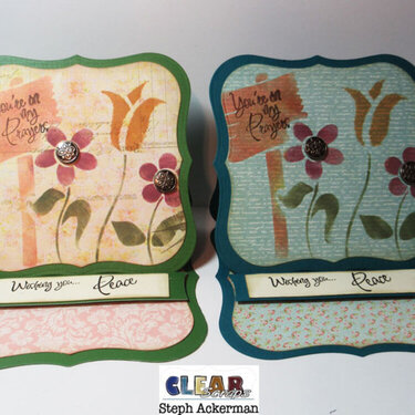 Shaped Stenciled Cards