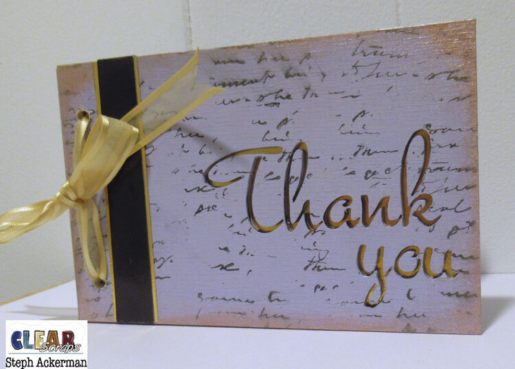 Wood Thank You Card