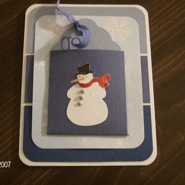 Frosty Greetings Tag Card
