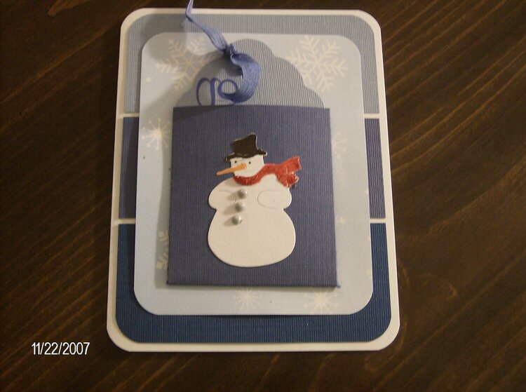 Frosty Greetings Tag Card