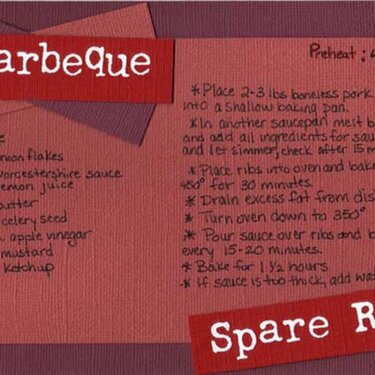 Recipe Album: Barbeque Spare Ribs