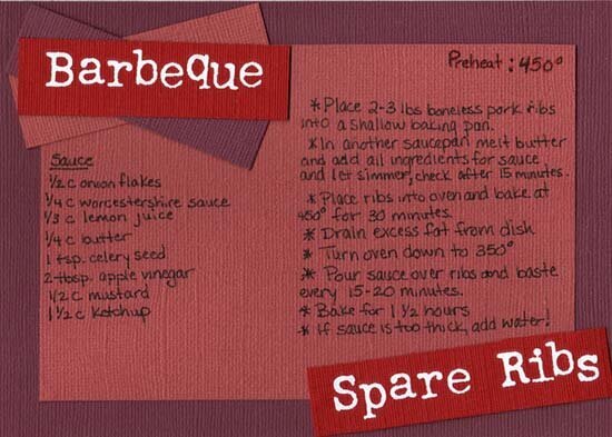 Recipe Album: Barbeque Spare Ribs