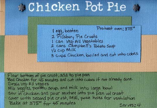 Recipe Album: Chicken Pot Pie