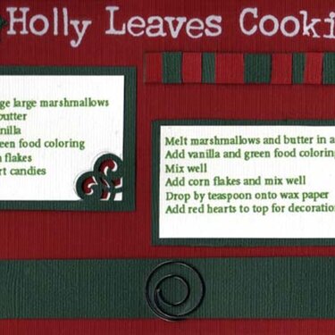 Recipe Album: Holly Leaves Cookies