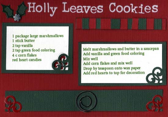 Recipe Album: Holly Leaves Cookies