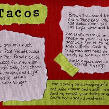 Recipe Album: Tacos