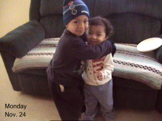 Danny and Melo Hug