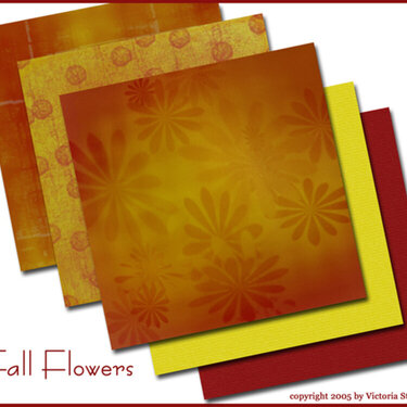 Fall Flowers papers