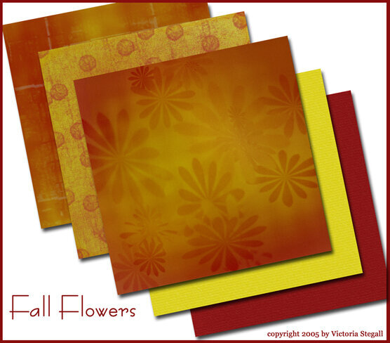 Fall Flowers papers
