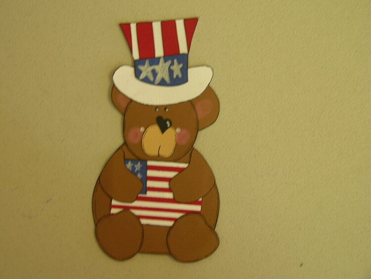 $th of July paper piecing bear
