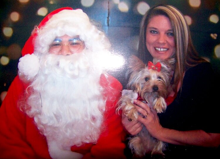 Santa, me and my baby girl Bella