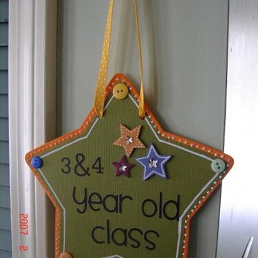 Classroom door hanger