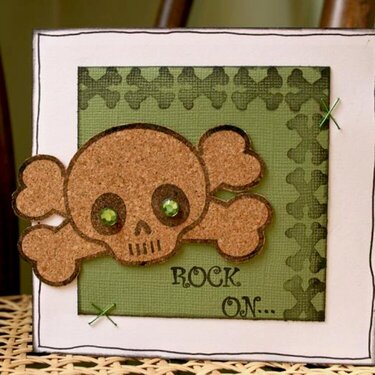 Skull and cross bones card