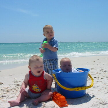 Babies at the beach