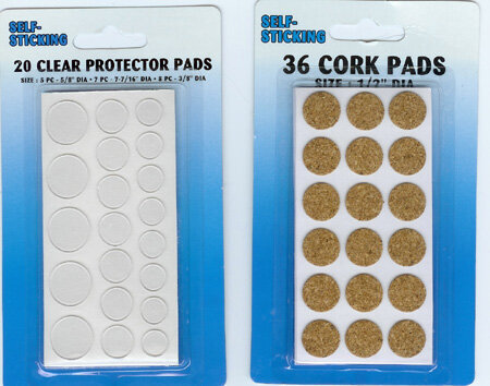 Clear pads and Cork circles