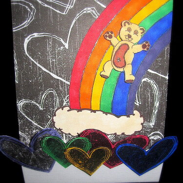 Bear in a rainbow