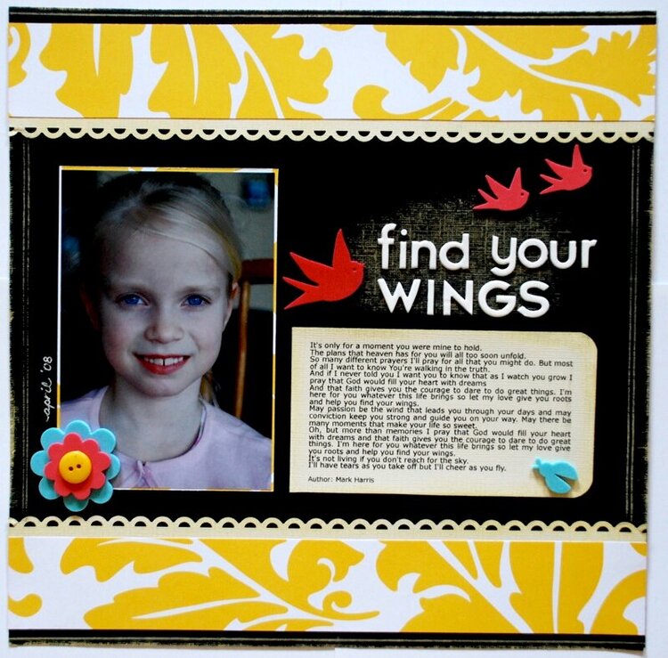 Find Your Wings (as seen in Canadian Scrapbooker winter &#039;09/10)