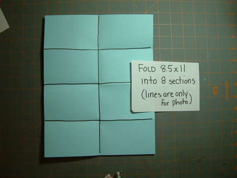 Mini book from 1 sheet of paper