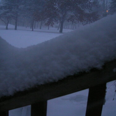 amount of snow that has fallen this a.m. 12-19-08