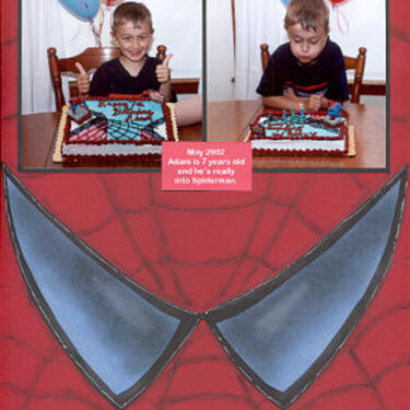 Spiderman birthday layout