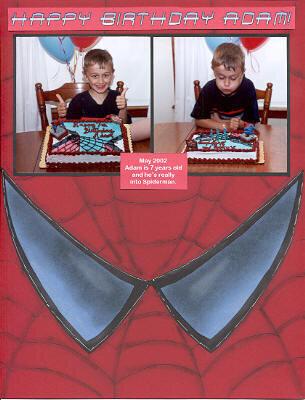Spiderman birthday layout