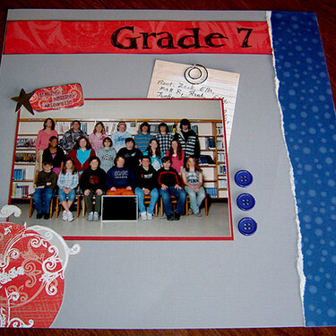 Grade 7 class photo