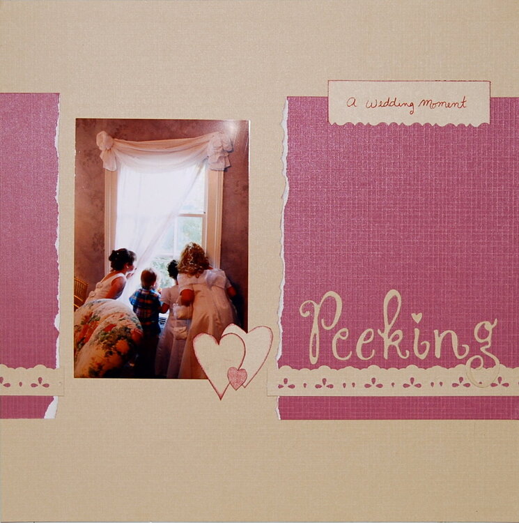 Peeking (a wedding moment)