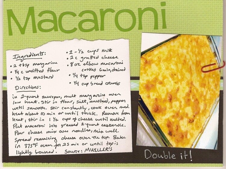 Macaroni Recipe