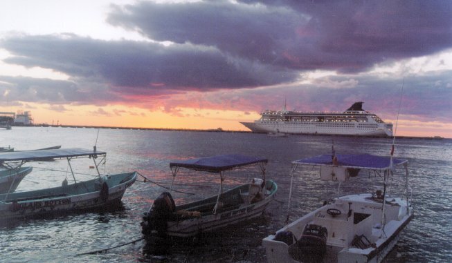 sunset in Cozumel